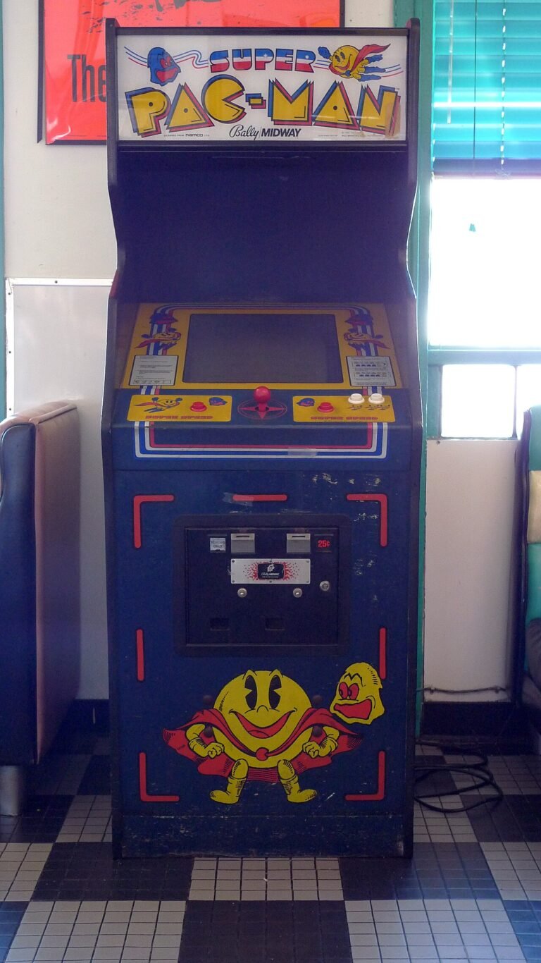 Super Pac Man   Bally Midway Namco arcade cabinet